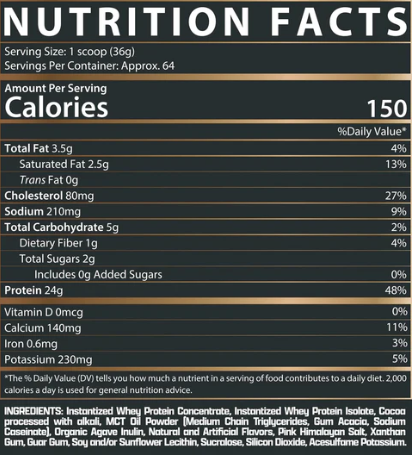 100% WHEY Premium Whey Concentrate & Isolate