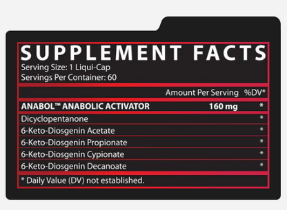 ABOL HARDCORE Anabolic Muscle Mass Builder (60 Caps)