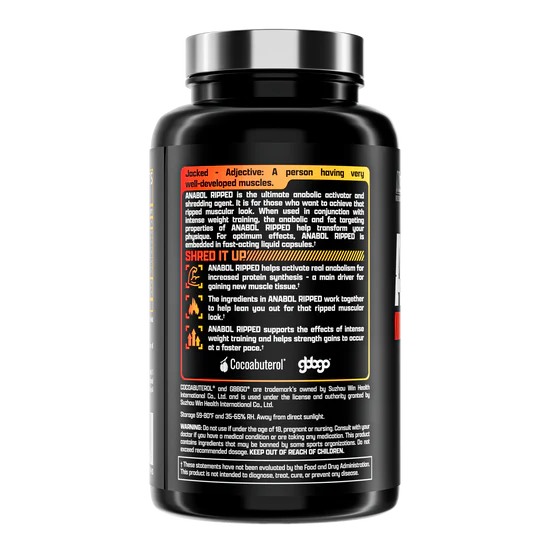 ABOL RIPPED Anabolic Muscle Builder & Shred Complex (60 Caps)