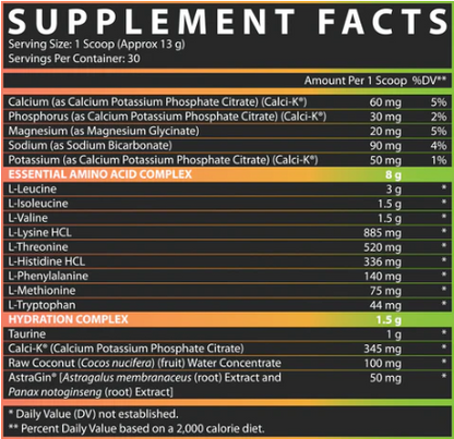 EAA+ HYDRATION Muscle Recovery and Hydration Formula 30 Serv.